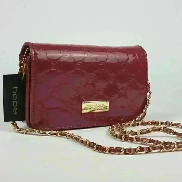 Bebe Womens Dana Embossed Crossbody Bag NWT $69 - Picture 1 of 8